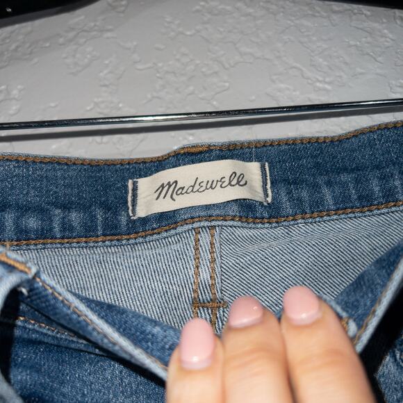 Madewell Dewey Blue Wash 9” Mid Rise Skinny Crop Jeans Size 27 - Picture 4 of 10